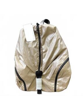 Fabletics Metallic Beige Backpack with Black Trim
